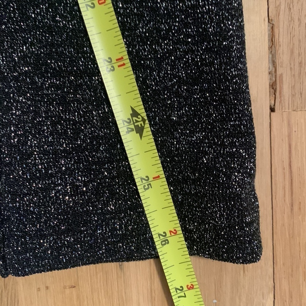 One 5 one Metallic Glitter High Waisted Leggings Black and Silvery Women’s S/M - Picture 10 of 11